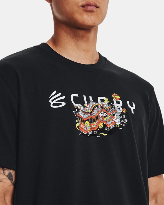 Men's Curry Trolly Heavyweight Short Sleeve in Black image number 3